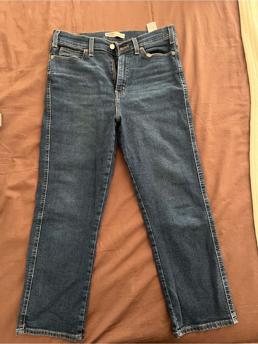 Signature by Levi Strauss Heritage high rise straight jeans
